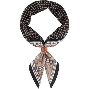 ⚡Men A-Black Necktie 27.5 Inches Cowboy Scarves Pocket Square Silk Bandanas